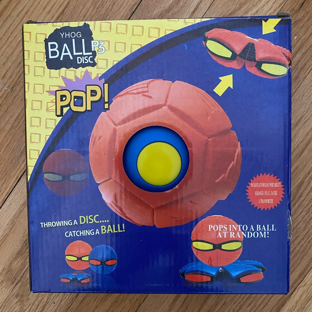 Outdoor fun flying disc ball. Brand new in box.